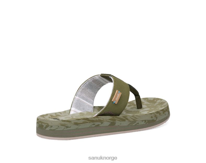 islay st pluss stripe Sanuk P2BLD74 mørk oliven