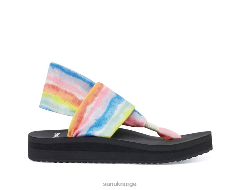 slynge st midform tie dye Sanuk P2BLD101 regnbue