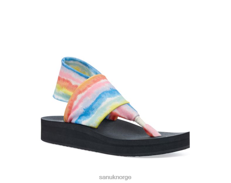 slynge st midform tie dye Sanuk P2BLD101 regnbue