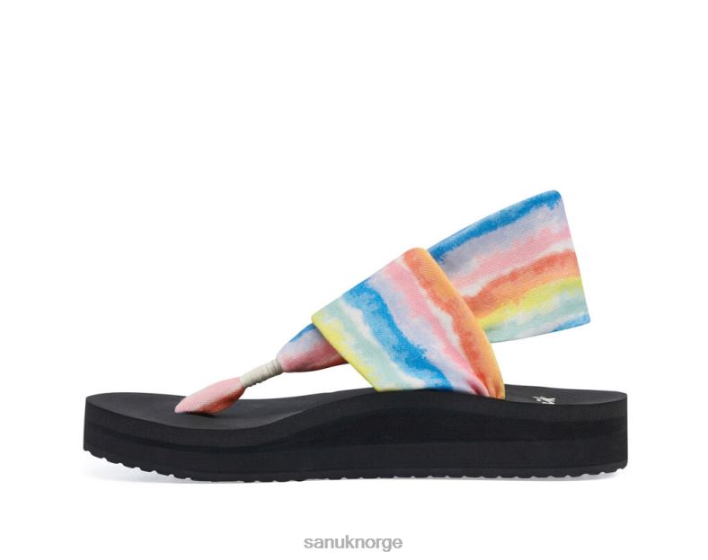 slynge st midform tie dye Sanuk P2BLD101 regnbue