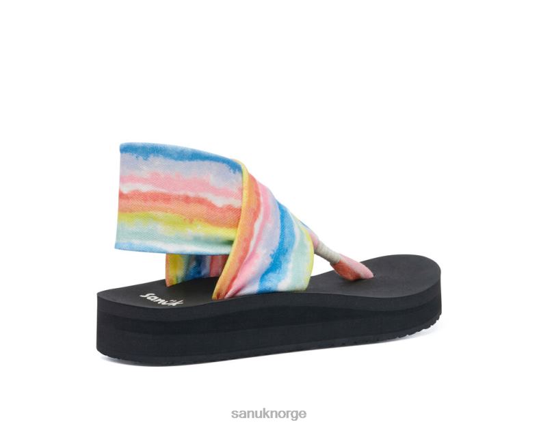slynge st midform tie dye Sanuk P2BLD101 regnbue