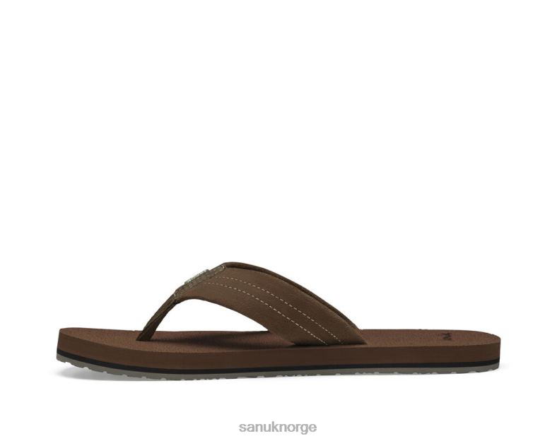 øl koselig stabler semsket skinn Sanuk P2BLD173 brun