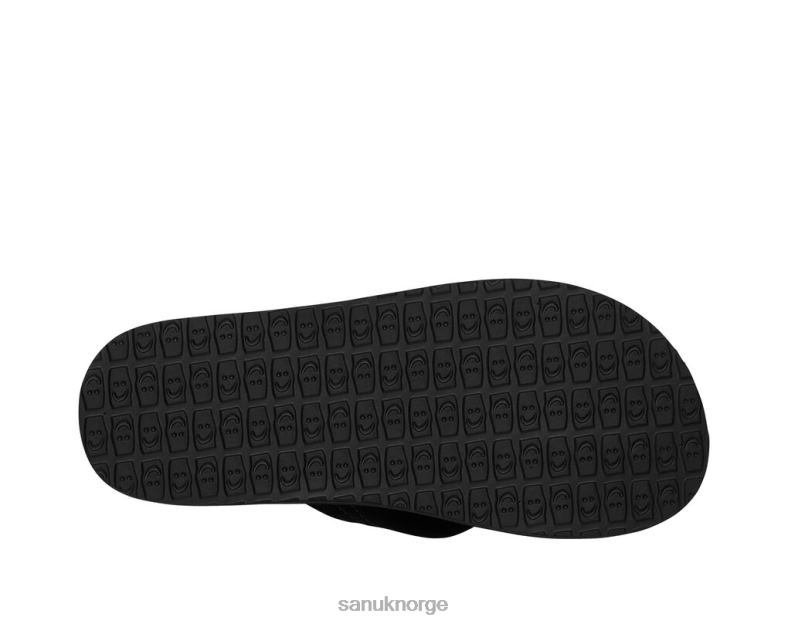 øl koselig stabler semsket skinn Sanuk P2BLD192 svart