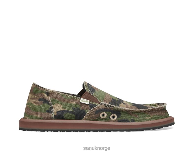 fortau surfer camo Sanuk P2BLD156 skog camo