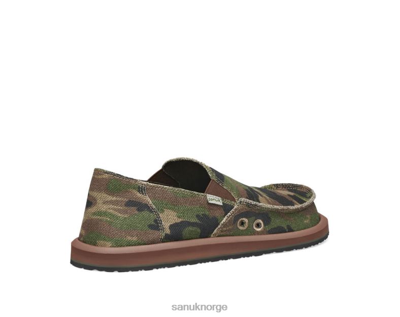 fortau surfer camo Sanuk P2BLD156 skog camo