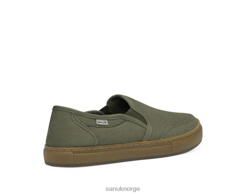 tideline hamp Sanuk P2BLD135 vasket mørk oliven