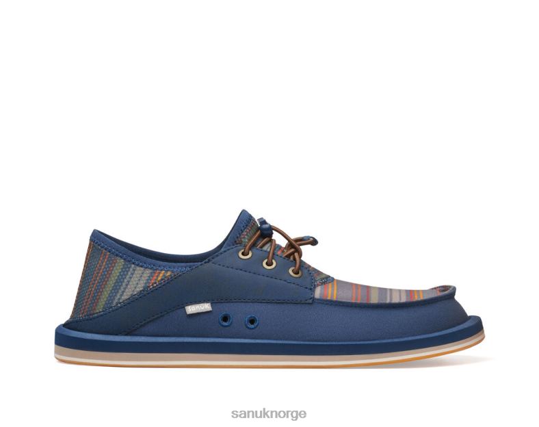 boatie st print Sanuk P2BLD214 marine kyststripe