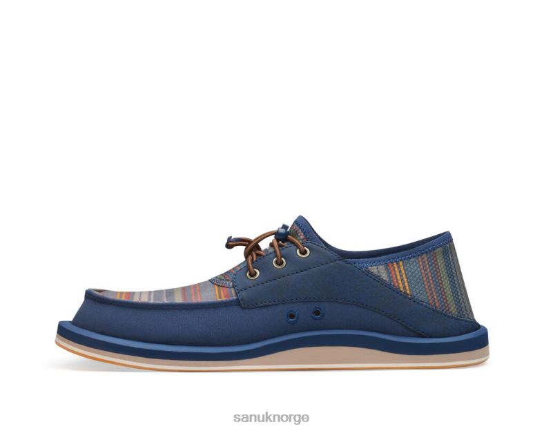 boatie st print Sanuk P2BLD214 marine kyststripe